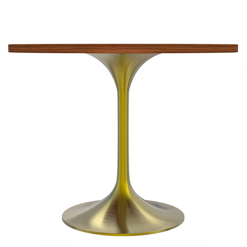 Table de salle à manger Heatherton, Brun cognac, 29.34" H x 35.43" W x 35.43" D
