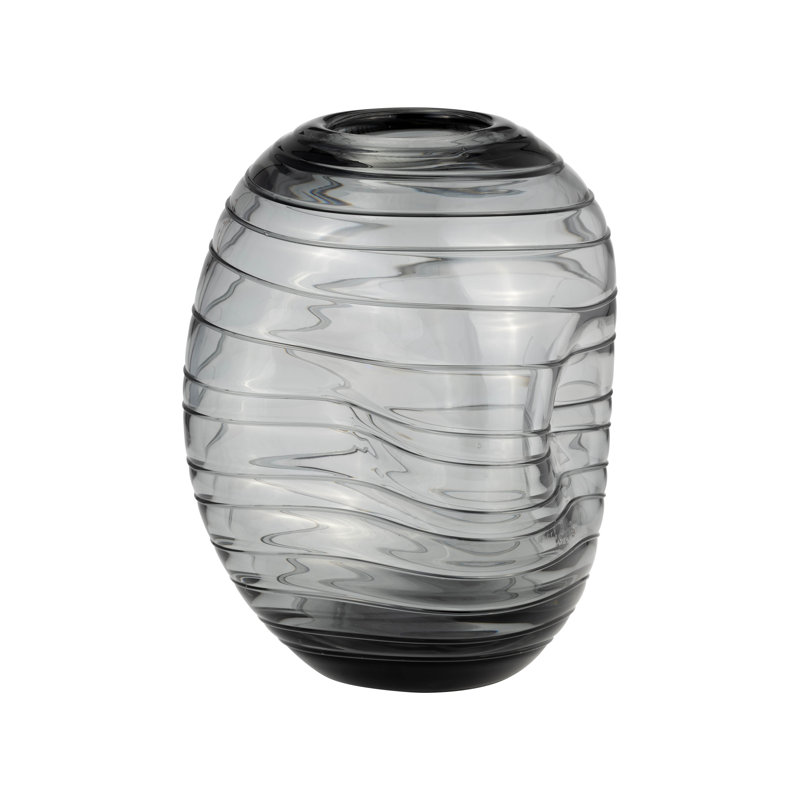 Flutur Handmade Glass Table Vase, 8" H x 6" W x 8" D
