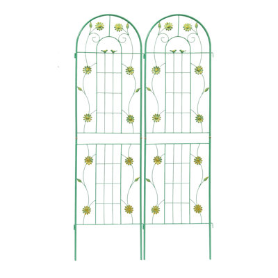 Rustproof Metal Garden Trellis 71"X19.7", 4 Pack For Climbing Plants Outdoors, Flower Aid - Simple Assembly Steps, Iron Article 71" X 19.7" Pack, Outdoor Growth, Brace Easy To Put Together, Strong