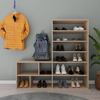 Jersey 17 Pair Shoe Rack