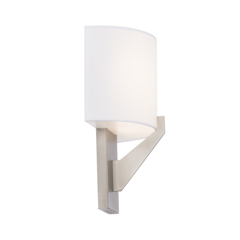 Fitzgerald 1 - Light LED Flush Mounted Sconce, Brushed Nickel, 11" H x 4" W x 8" D, 2700K