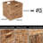 Foldable Handwoven Water Hyacinth Storage Baskets Wicker Cube Baskets Rectangular Laundry Organizer Totes,Set Of 4 Pcs.