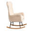 Chaise berçante moderne avec dossier haut, chaise berçante à accoudoirs confortable et fauteuil de salon
