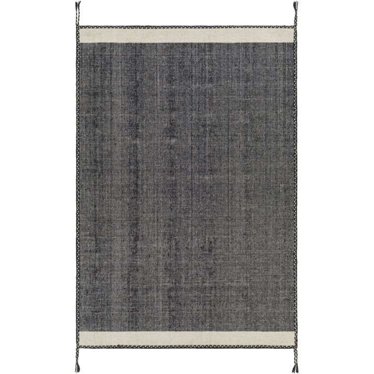 Nita Handmade Wool Beige/Black Rug | Joss & Main