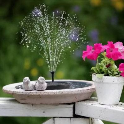 Bain d'oiseaux à énergie solaire petit jardin 130 piscine extérieure bain d'oiseaux flottant à énergie solaire