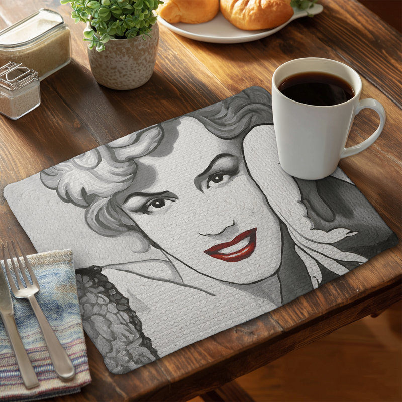 Napperon en polyester tressé Marilyn Monroe