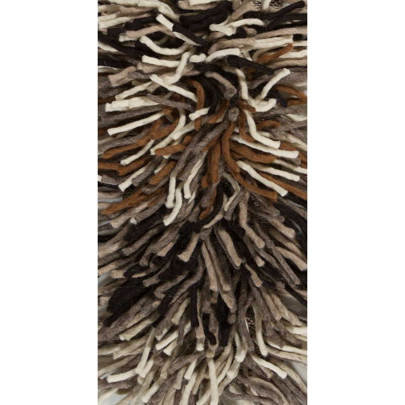 Big Jos Wool Area Rug in Brown/Tan, Rectangle 5' x 7'6"