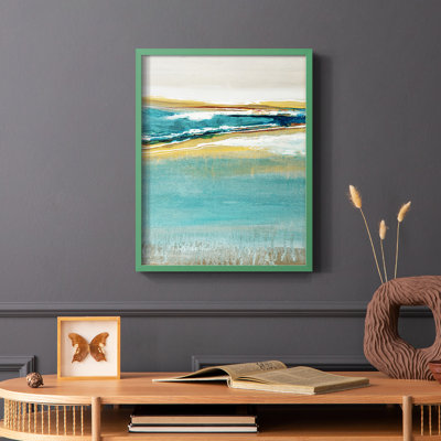 Reproduction encadrée Aqua Quartz V1 - bois massif
