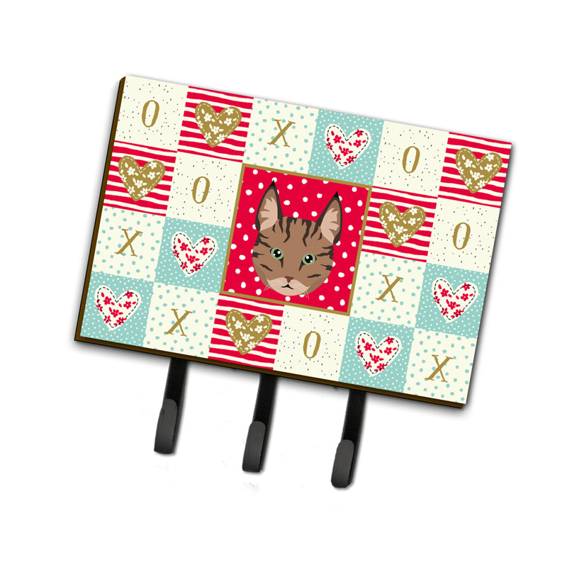 Organisateur de clés murales avec crochets pour chat love Xanthos, Pixie-bob