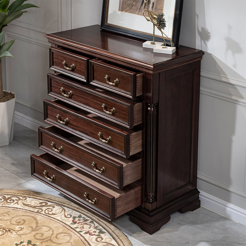 Dark Walnut Solid Wood Accent Cabinet