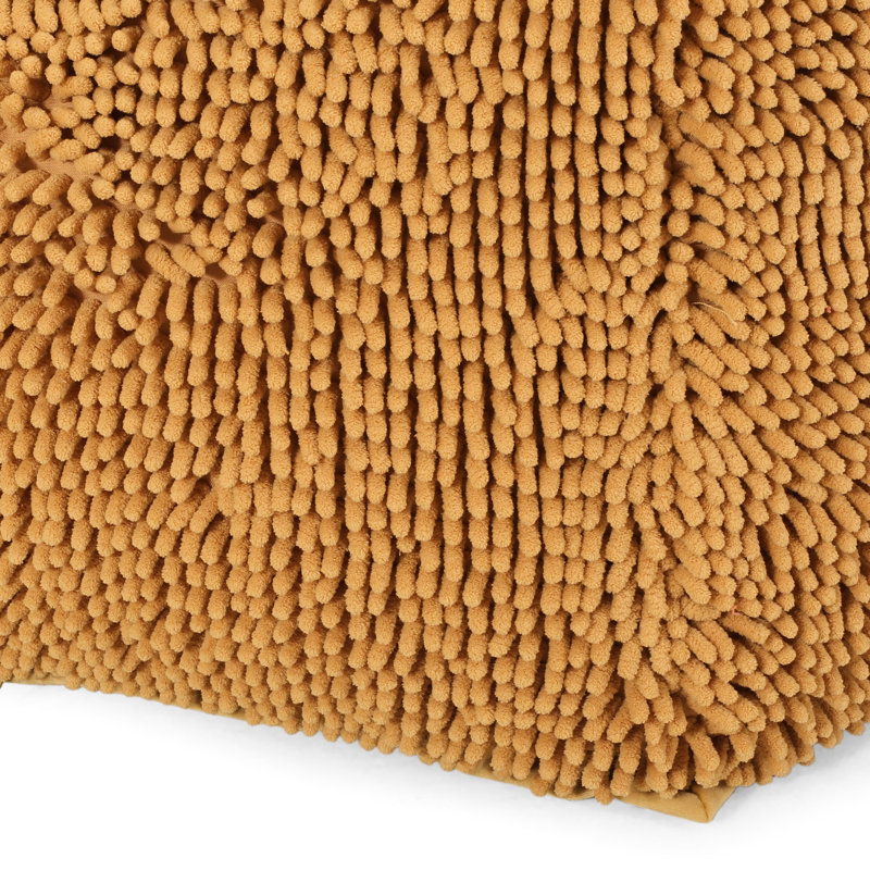 Pouf de garage carré jaune en microfibre spongieuse - capacité de 250 lb, rembourré de billes, 19,84 po x 13,93 po, plateforme souple et entièrement assemblée