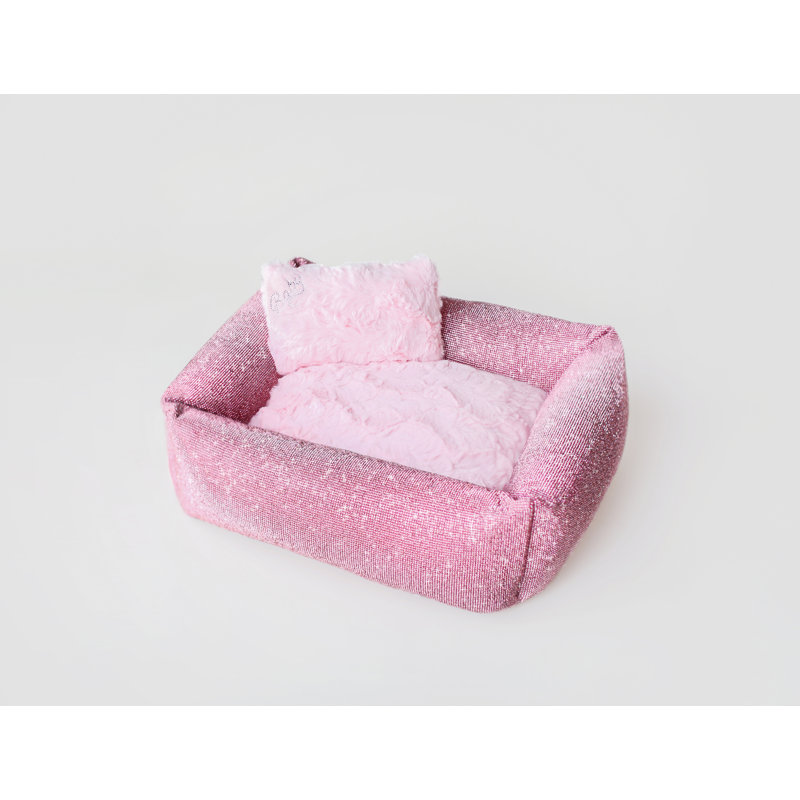 Traversin de chien Imperial Crystal, Fuchsia, H 7 po x l 18 po x P 15 po