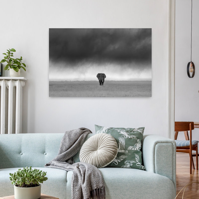Lonely Abstract Contemporary Wall Art, 24" H x 36" W