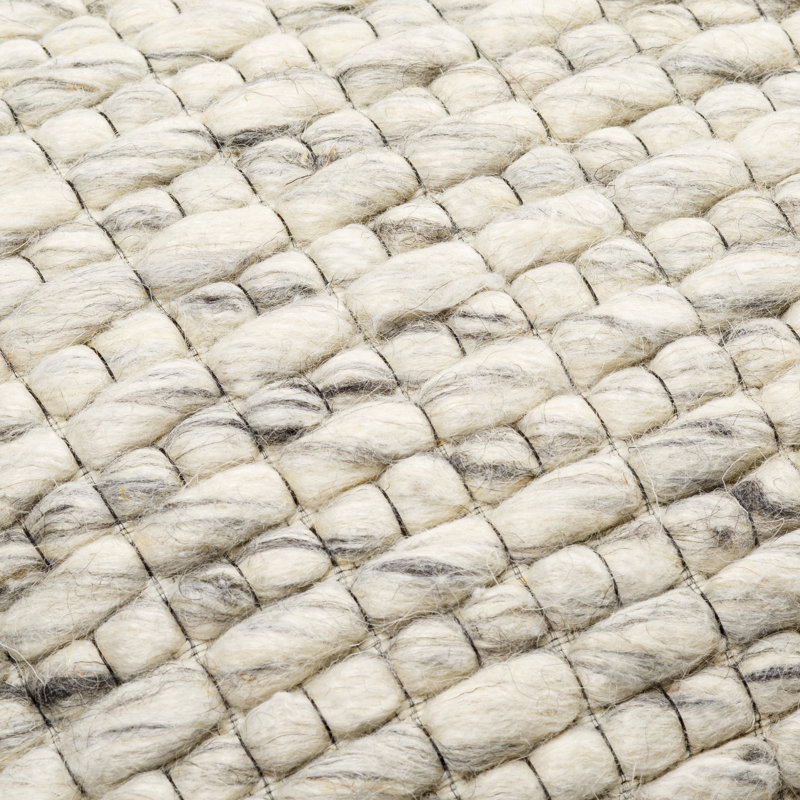 Cormac Reversible Wool Throw Pillow with Tassels, 20" x 20", Gray/Beige/Charcoal, Polyester