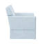 Fauteuil décoratif avec housse de protection, couleur bleue, design classique pour le salon, la chambre à coucher, un invité de lecture avec des pieds en bois massif, une structure en contreplaqué, un support de coussin à ressort sinueux, un coussin de siège en mousse haute, amovible-151879522
