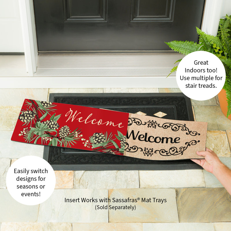 Tapis d'entrée antidérapant Emric Winter Sassafras 22 po x 10 po Emric