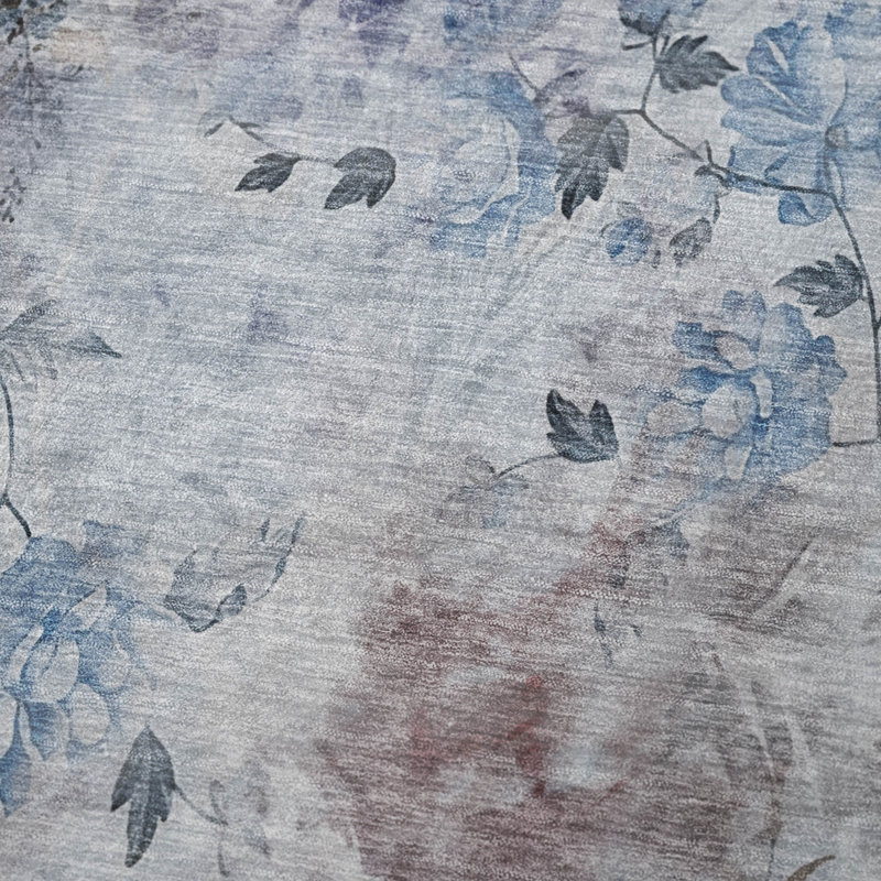 Jeté floral Sherpa ASB724 Addison, Motif floral bleu