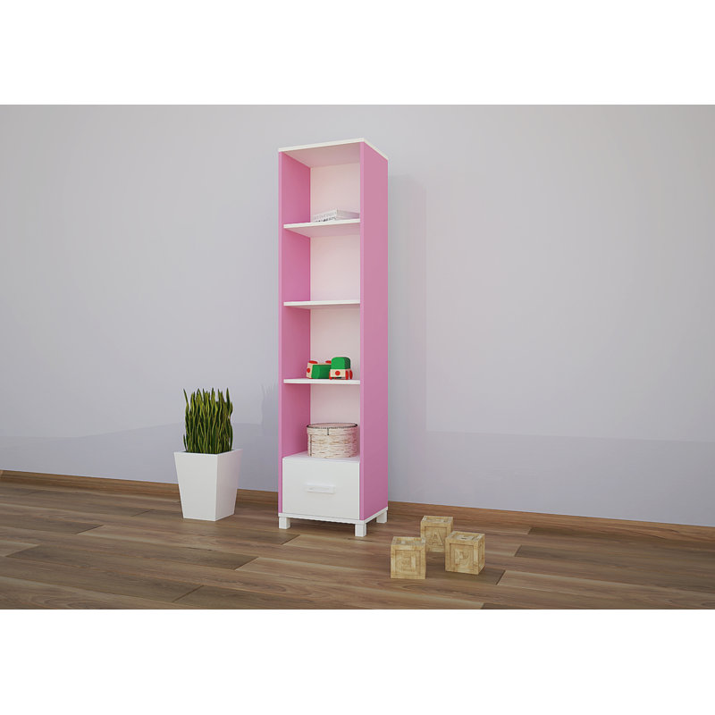 177cm H Cube Unit Kids Bookcase, Pink, 177cm H x 60cm W x 34cm D