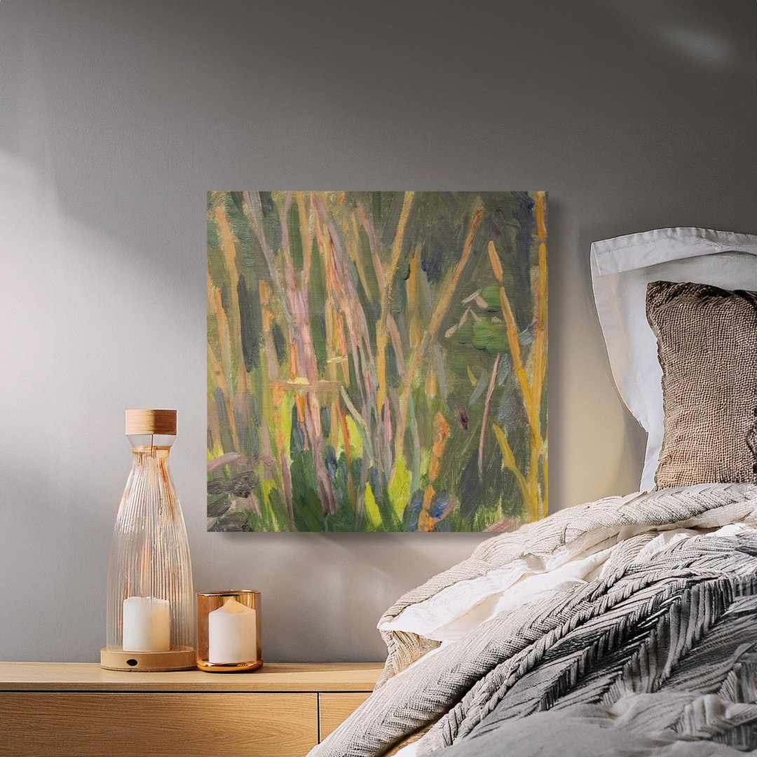 Abstract Reeds Canvas Wall Art, Gallery Wrapped Print, Modern Home Decor, Ready to Hang, Archival Quality, Landscape Painting