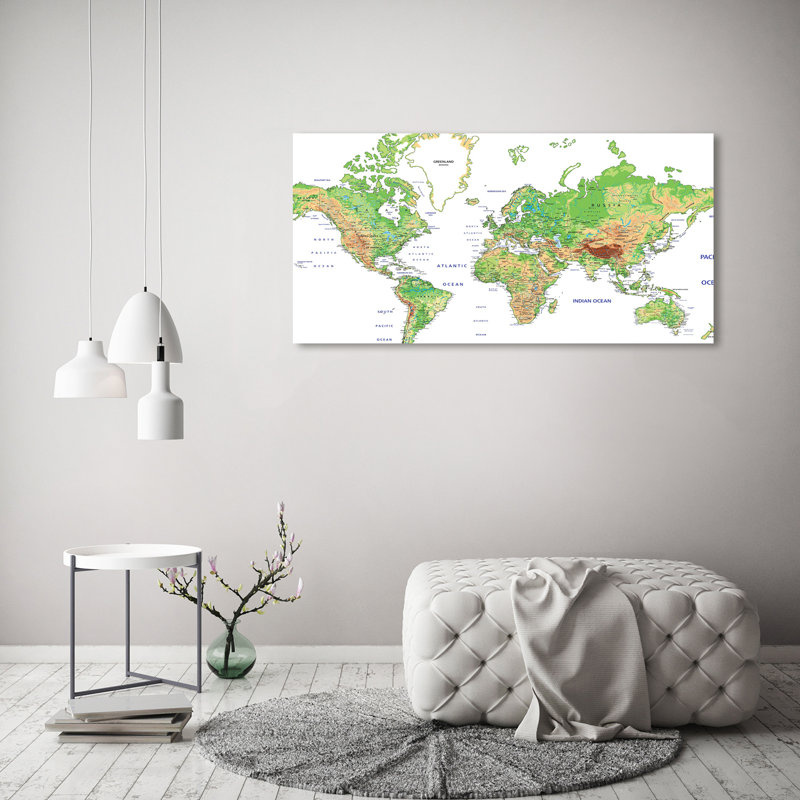 World Map - Wrapped Canvas Print