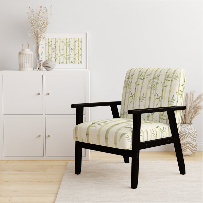 Chaise rembourrée Coastal, Accoudoirs carrés noirs