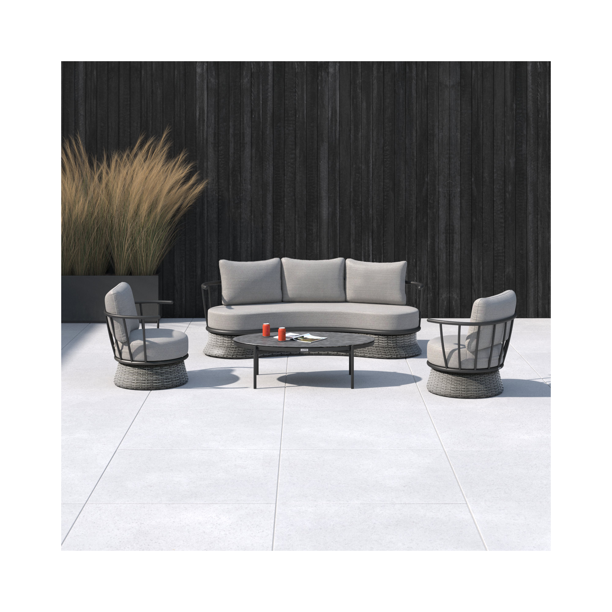 Arcus 5 - Person Patio Conversation Set with Cushions