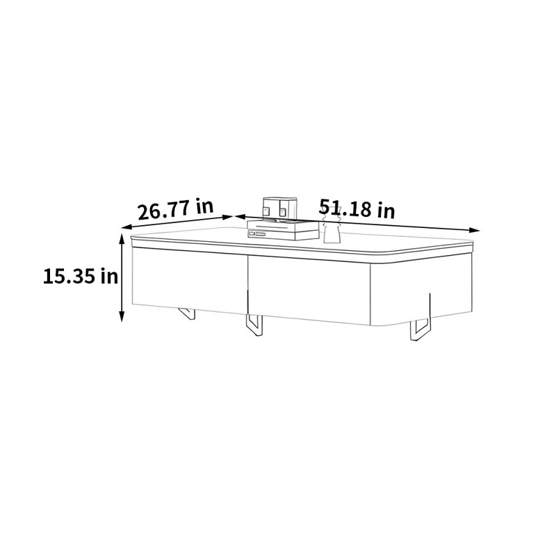 Table basse moderne avec rangement minimaliste