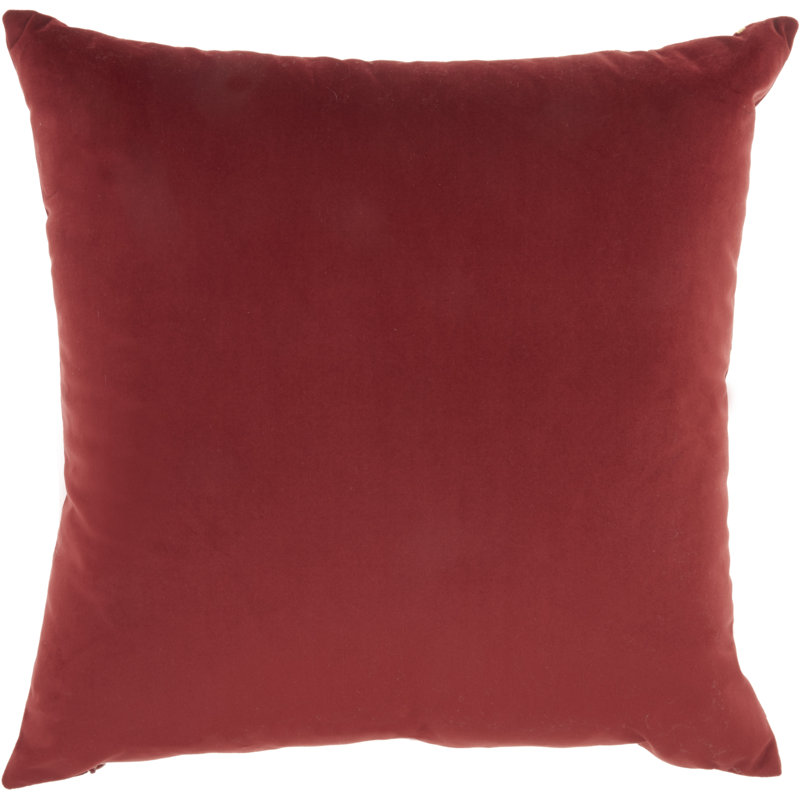 Housse de coussin carré et insert, Rouge riche