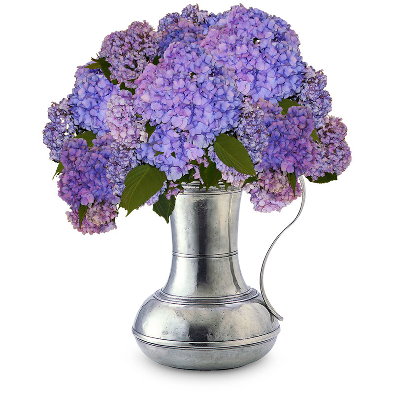 Silver 17" Metal Table Vase
