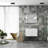 32-Inch White Gloss Wall-Mounted Bathroom Vanity-420514229