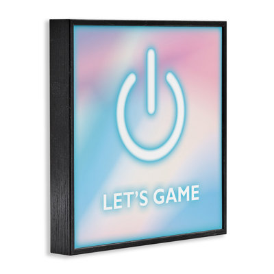 Pastel Let's Game Power Symbol Framed Giclee, design by Yass Naffas Designs
