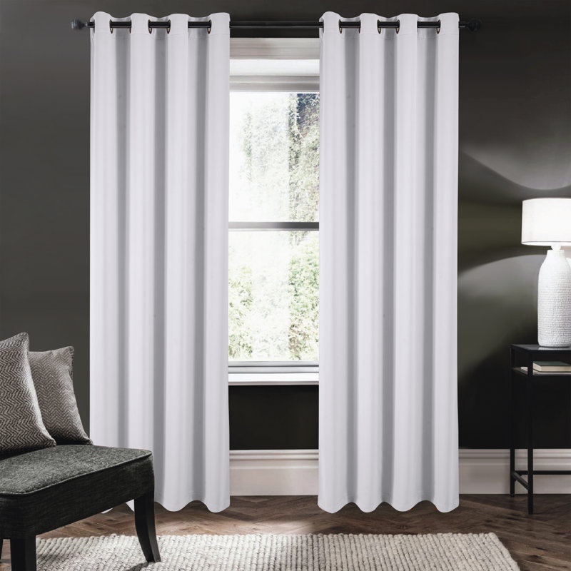 Panneau de rideau occultant 100% Fitnat, Blanc, L 52 po x L 45 po