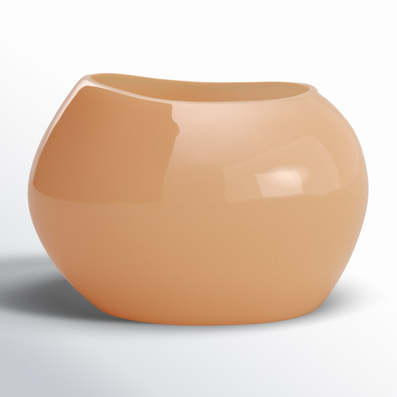 2.95'' H Glass Tabletop Tealight Holder, Apricot