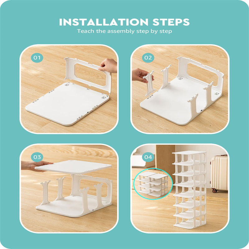 8 Pair Shoe Rack
