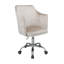 Chaise de bureau pivotante champagne et chrome