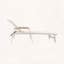 Chaise longue Oaxton, inclinable d'extérieur réglable à 5 positions avec sièges en filet-152411768