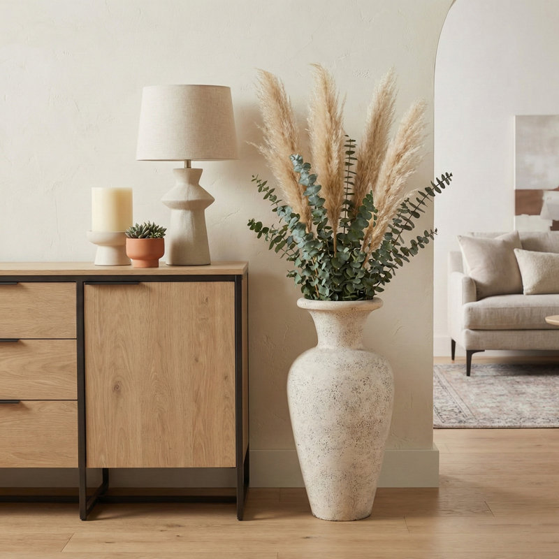 Vase en terre cuite rustique Krystaline