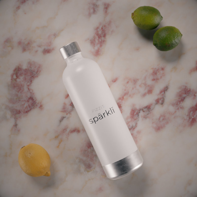 Bouteille d'eau FizzIt, Blanc
