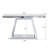 55.9" Modern Luxe Full-Body Mirror Entryway Table With Trapezoid Base – 360° Reflective Console Table