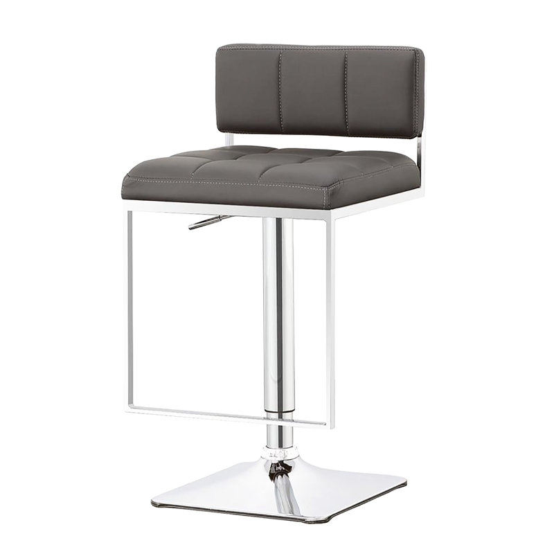 Élégant tabouret de bar gris avec siège rembourré en mousse et rembourrage en mousse de style contemporain pour la détente