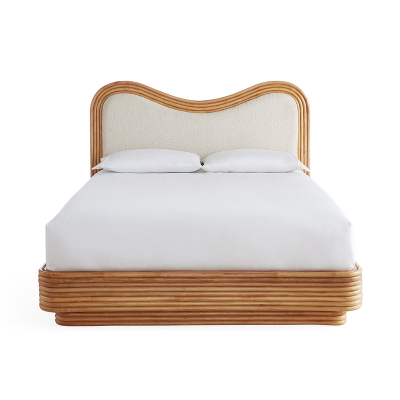 Riviera Upholstered Queen Scalloped Bed