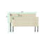 Tête de lit tapissier réglable Keymond Classic en tissu de lin, pieds en métal-390907857