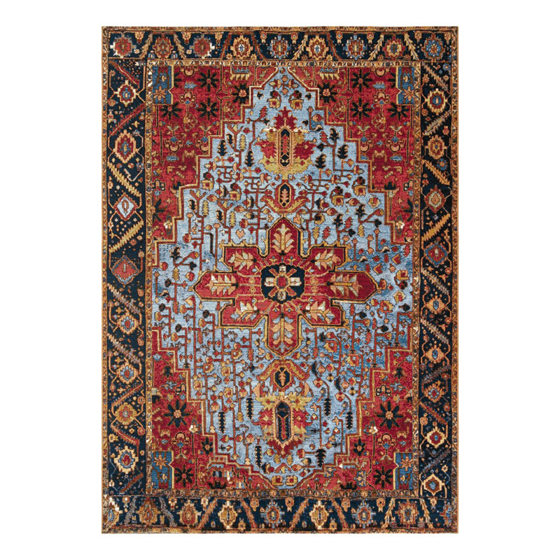 Outdoor Traditional Area Rug, Rectangle 7'1" x 10'