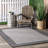 Mcelfresh Bordered Machine Woven / Power Loomed Gray Indoor/Outdoor Patio Rug-48816404