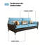 Causeuse-coussin standard en cuir véritable noir-667782790