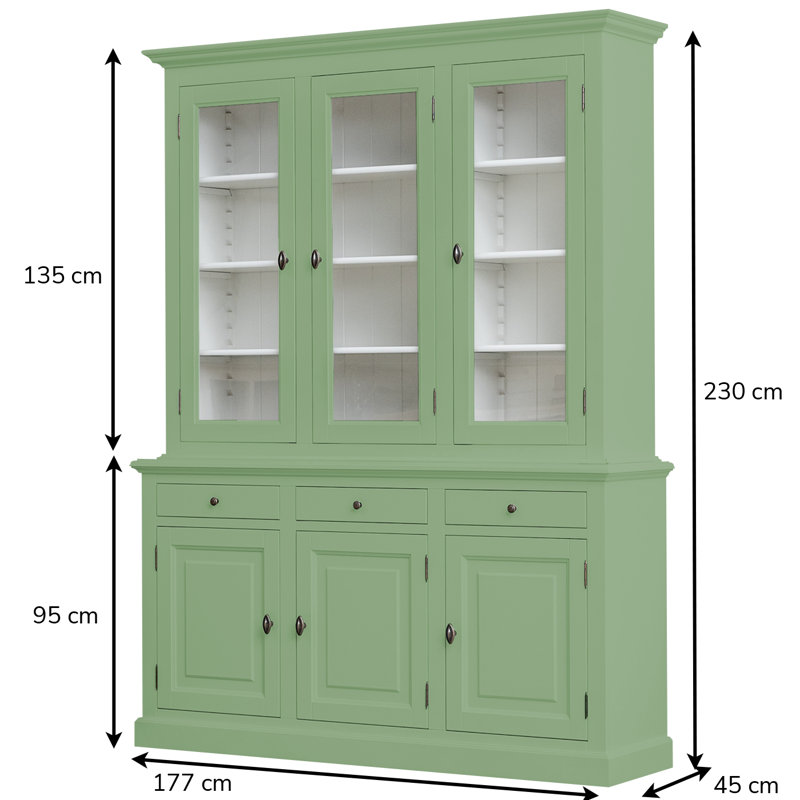 Berardina Display Cabinet, Pale  Green