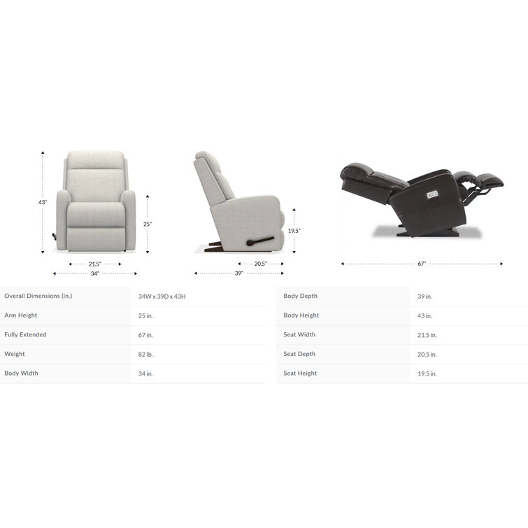 Finley Manual Leather Match Rocking Recliner