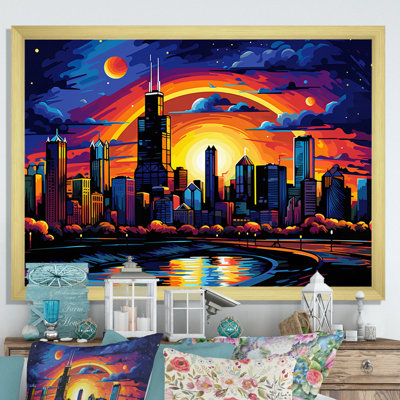 Chicago Popart I sur impression sur toile