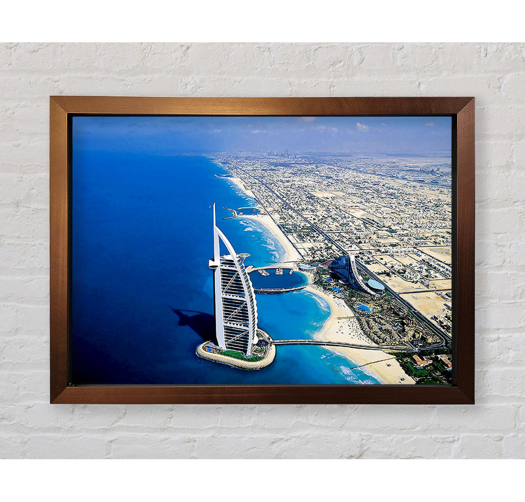 Dubai Beach Front Gerahmter Druck