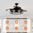 Ptolemy 52" 3 - Blade Retractable Blades Ceiling Fan with Remote Control